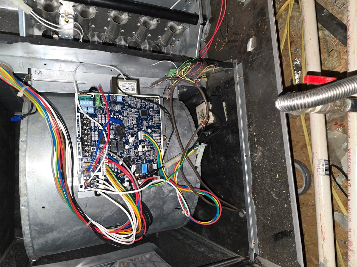 Furnace blower motor and control board during service in Grapevine TX